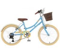 Elswick Freedom 20" Kids Heritage Bike | Girls Heritage bike | Low-step frame, Hi-rise handlebars, Front basket | Blue/cream | Ages 6+
