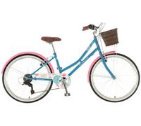 Elswick Girls Eternity 24" Vintage Bike with Basket | Classic 6 Speed Youth Bicycle Ages 8+