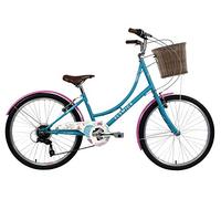 Elswick Girls Eternity 24" Vintage Bike with Basket | Classic 6 Speed Youth Bicycle Ages 8+
