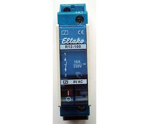 Eltako 22100010 Relay 8V 8A DIN Rail Manual Operate NO/NC Contacts