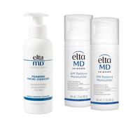 EltaMD AM & PM Moisturizer Facial Kit with Daily Foaming Facial Cleanser Gentle for Sensitive Skin