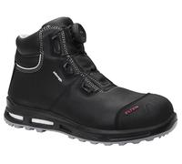 ELTEN Reaction XXT Pro BOA Mid ESD S3 Safety Shoes for Men and Women, Leather, Plastic Toe Cap (Lighter Than Steel Toecap), Lightweight, Durable, Black, black, 6 UK