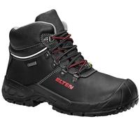 ELTEN Renzo GTX Mid ESD S3 Men's Safety Shoes Lightweight Black Steel Toe Cap Cold Insulation Gore-Tex Waterproof Breathable, Size 46