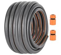elthmpr 1/2" Garden Hose Pipe 10m - 4 Layer Reinforced Water Hose Pipe with 2 Quick Connectors, Anti Kinking Hosepipes PVC Flexible Irrigation Tubing UV Frost Resistant for Outdoor Garden