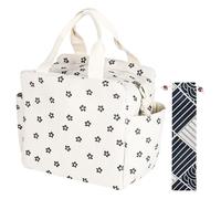 elthmpr 12L Lunch Bag Insulated Lunch Bag Picnic Bag Women Men Children Foldable Insulated Bag with Fabric Bag Cool Bag Small Thermal Bag with Foil Lining Lunch Bag for On the Go School