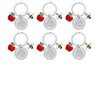 elthmpr 6 Pack Thank You Teacher Gifts, Thank You Cards with Keyring Leaving Gifts, Best Teacher Gifts for Graduation Gift, Retirement, Teacher End of Term Gift, Birthday