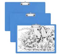 elthmpr Clipboard A3-3 Pieces Plastic Clipboards Landscape Format Set, Clipboard with Hole Clip Large Drawing Board A3 Writing Board for Office Classroom Workshop Drawing Sketching