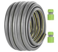 elthmpr Garden Hose Pipe 10m - 1/2" Water Hose 4 Layer Reinforced Water Hose Pipe with 2 Quick Connectors, Anti Kinking Hosepipes PVC Flexible Irrigation Tubing UV Frost Resistant for Outdoor Garden