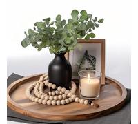 Round Wood Tray Made of Acacia Wood,Decorative Tray for Kitchen Dining Room Table,Wood Tray for Home Decor,Coffee Table Tray for Coffee Table and Home Decor