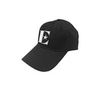Elton John Baseball Cap White E Logo Captain Fantastic Official Black Strapback One Size