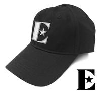 Elton John Baseball Cap White E Logo Captain Fantastic Official Black Strapback