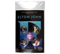 Elton John Glasses 5 Pack Button Badge Pack in Black Elton John Black One Size