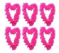 Elton John Hot Pink Feather Boa Accessory - Pack of 6-180cm Long 80g Feather Boa - Stag Do Hen Party Fancy Dress Costume Accessory