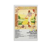 Elton John Posters Goodbye Yellow Brick Road Poster Album Cover Poster Posters Canvas Wall Art Cover Room Vintage Aesthetic Poster Decorative for Living Room Bed Room 08x12inch(20x30cm) Unframe-sty