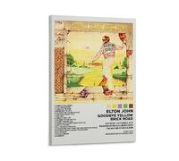 Elton John Posters Goodbye Yellow Brick Road Poster Album Cover Poster Posters Canvas Wall Art Cover Room Vintage Aesthetic Poster Decorative for Living Room Bed Room 24x36inch(60x90cm) Frame-style