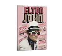 Elton John Rock N RollWall Art Canvas Poster Music Albums And Movies Decorative Painting for Living Bed Room 12x18inch(30x45cm) Frame-style
