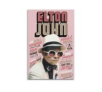 Elton John Rock N RollWall Art Canvas Poster Music Albums And Movies Decorative Painting for Living Bed Room 16x24inch(40x60cm) Unframe-style