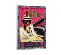 Elton John Rock N RollWall Art Canvas Poster Music Albums And Movies Decorative Painting for Living Bed Room 12x18inch(30x45cm) Frame-style