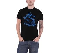 Elton John Rocketman Jump T-Shirt in Black | Size: Medium Elton John Black M