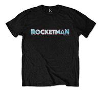 Elton John Rocketman Movie Logo Official Tee T-Shirt Mens Unisex (Medium) Black