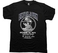 Elton John T Shirt Diamante in Concert Logo Official Unisex Black S