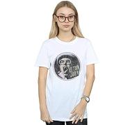 Elton John Women's Vintage Circle Boyfriend Fit T-Shirt White Small