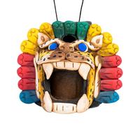 ELTRICOLOR Aztec Jaguar Whistle, Clay, Assorted Colors, 125 DB, Musical Instruments Handmade in Mexico, Special for Outdoors Activities