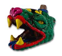ELTRICOLOR Clay Snake Aztec Death Whistle - Handcrafted Musical Instrument with Assorted Colors & Loud Terrifying Sound (130 DB)