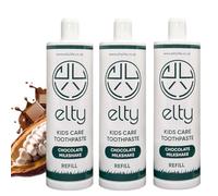 Elty™ Chocolate Milkshake Kids Toothpaste Refill Set - 3 x 75ml, Hydroxyapatite, Remineralising,Natural, Vegan, Dentist Approved. UK Made, 2+ Years - No Alcohol or Harsh Chemicals