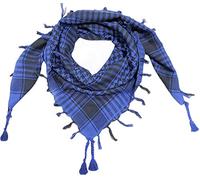 Elu Shemagh Scarf Men - Women /100% Cotton Military Shemagh Keffiyeh Scarf Arafat Tactical Desert Rave Bandana Head Wrap (Blue -Lightweight)…