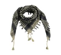 Elu Shemagh Scarf Men - Women /100% Cotton Military Shemagh Keffiyeh Scarf Arafat Tactical Desert Rave Bandana Head Wrap, Beige Tan - Lightweight, Large