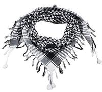 Elu Shemagh Scarf Men - Women /100% Cotton Military Shemagh Keffiyeh Scarf Arafat Tactical Desert Rave Bandana Head Wrap, 1.white- Lightweight, One Size…