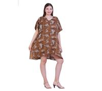 Elu Women's Afghan Moomoo/Mumu Style Bohemian Kaftan Beach Maxi Dress, One size