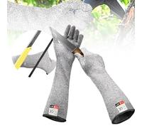 ELUBLU Cut Resistant Gloves,Level 5 Protection,Upgraded Long Gardening Gloves,Butcher Cut Proof Gloves,For Meat Cutting,Wood Carving,Mandolin Slicing And Other Uses (grizzly)