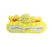 Eluckya Kawaii Spa Headband,Cute Duck Headband for Women Skin Care, Makeup and Wash - Soft Microfiber Coral Fleece Towel Headband for Girls Hair(Yellow,Duck)