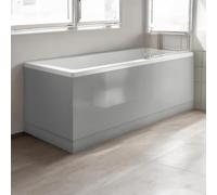 Eludora Akka Bath Panel Front is Waterproof and Durable -Bath Panel Front has Nord Design with 1700mm Wide Size - High Quality PVC Material -Light Grey
