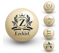 ELULAE Personalized Billiards Cue Ball with Pouch, Engrave Text or Logo, Custom Monogram 57mm Cue Ball, Birthday Gifts for Dad, Husband, Billiards Lover, Wedding