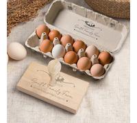 ELULAE Personalized Egg Cartons Stamp, Custom Text and Logo, Wooden Farm Egg Stamps with Detachable Handle, Chicken Coop Gifts, Egg Box Stamp, Birthday Gifts for Farmer, Breeder, Chicken Owners