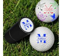 ELULAE Personalized Large Golf Ball Stamp - 20 mm Logo, with Metal Storage Case, Custom Name or Logo, Reusable Golf Ball Marking, Men's Golf Accessories, Gifts for Golf Lovers, Golfers, Dad, Husband
