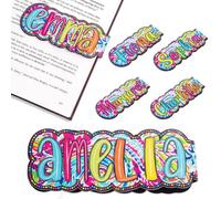 ELULAE Personalized Magnetic Bookmark with Name, Bright Paisley Floral Doodles Page Marker, Readers Accessories, Back to School Gifts, Gifts for Book Lovers, Reading Women, Men, Kids, Family, Friends