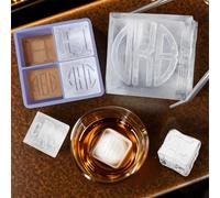 ELULAE Personalized Monogrammed Ice Cubes, Custom 2 inch Whiskey Rocks, Food Grade Silicone Mold with Lid, for Wedding, Home Bar, Gifts for Dad, Husband,Whisky Lover, Cocktail Lover, Bartender