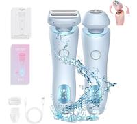 Elunara Razor, Elunara Silkglide Pro, Dusk The Glide Pro 3.0, 2 in 1 Electric Shaver Razors for Women, Dusk Official Electric Razor, Ipx7 Waterproof Wet & Dry (Blue)