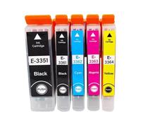 ELUPNMF 1-4 Set Compatible Replacement Compatible With 33XL 33 Ink Cartridge T3351 T3361 Compatible With XP 530 540 630 640 635 645 830 900 Printer(5COLOR 1SET)