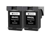 ELUPNMF 2PK Compatible Replacement Ink Cartridges Compatible With 664XL 664 1115 2135 3635 2138 3636 3638 4535 4536 4538 4675 4676 4678 Printers(2PACK BK)