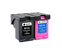 ELUPNMF 2x Replacement Ink Cartridges Compatible With HP301 Compatible With Deskjet Printers 1000 1050 2000 2050 2050S 2510 3510 3050 3050a(1 SET)