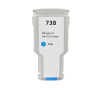 ELUPNMF 300ml Compatible Ink Cartridge Compatible With HP738 738 Ink 676M6A 676M7A 676M8A 498N8A Quality Inkjet Compatible With DesignJet T950 T850 Printers(300ML - C)