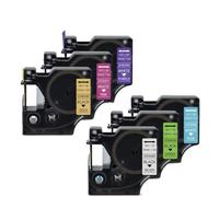 ELUPNMF 6PK 12mm Glitter Label Tape Compatible With D1 LM160 LM280 Printers Works With 2056085 2056086 2056090 2056091 2056094 2056098 Label Rolls