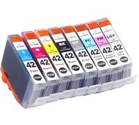 ELUPNMF 8 Pack Ink Cartridges Compatible With CLI-42 CLI-42BK CLI-42C CLI-42Y CLI-42GY CLI-42LGY CLI-42M CLI-42PC CLI-42PM Compatible With Pro-100 And Pro-100S Printers Compatible Replacement