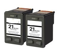 ELUPNMF BLK Ink Cartridge 2-PK Compatible With 21 C9351AN For Deskjet F2180 D1460 D1560 Printers