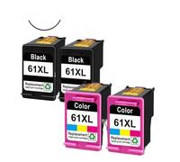 ELUPNMF Compatible Ink Cartridge For 61 61XL Works With Deskjet 1010 3000 4500 Printers(Hp 61xl 2bk 2 color)